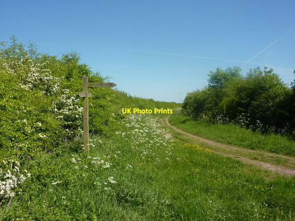 Photo 6"x4" Track corner and junction South Leverton c2010