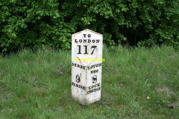Photo 6"x4" Milepost on the A50 Lockington\/SK4627 c2010