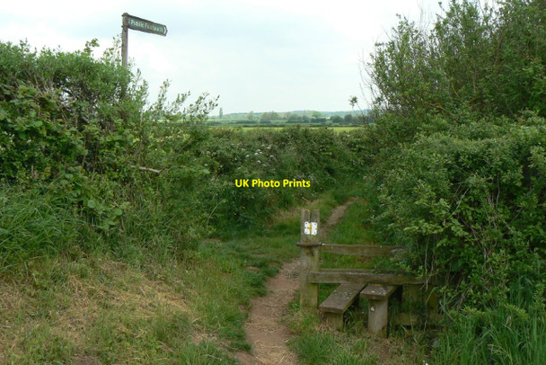 Photo 6"x4" Footpath junction Nuthall c2010