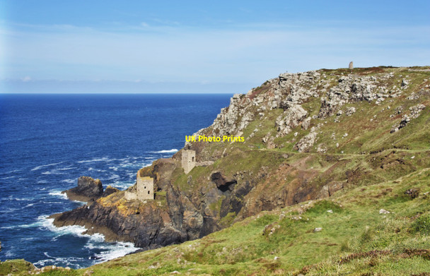 Photo 6"x4" Engine Houses, Crowns Mine, Botallack Boscean c2009