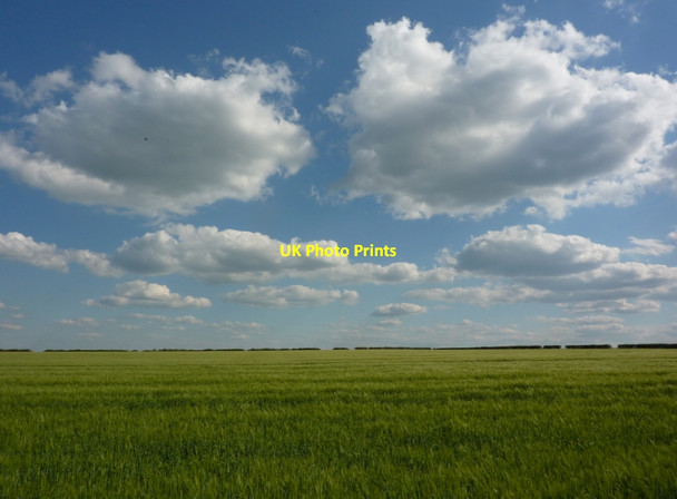 Photo 6"x4" Large field and a big sky Retford c2010