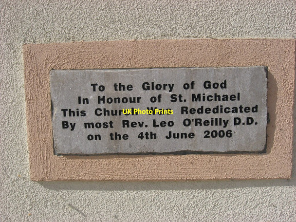 Photo 6"x4" Plaque on Clifferna Church Clifferna c2010