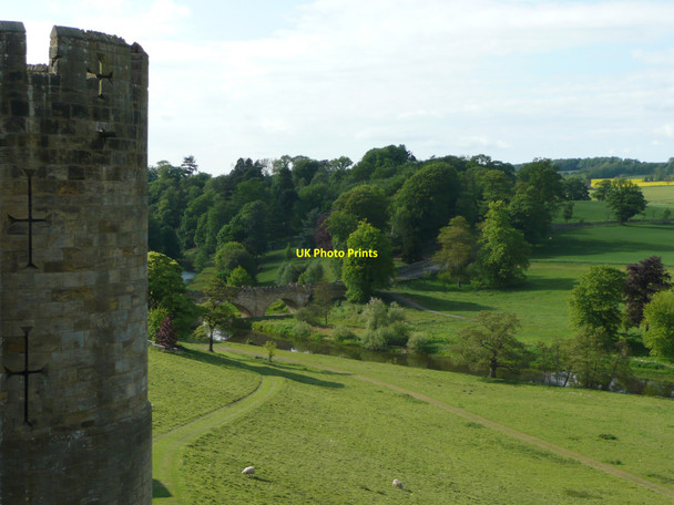 Photo 6"x4" View of Lion Bridge from the castle, Alnwick Alnwick c2010