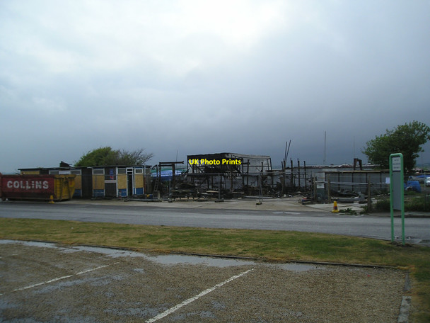 Photo 6"x4" Aldeburgh Boatyard after the fire Aldeburgh c2010