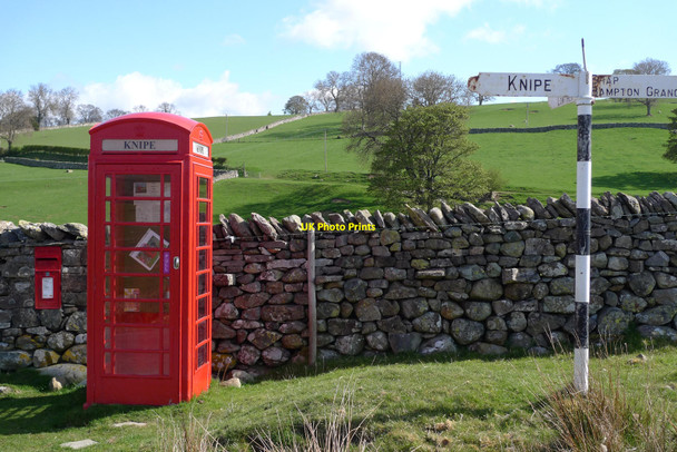 Photo 6"x4" Former telephone box at Knipe Butterwick\/NY5119 c2010