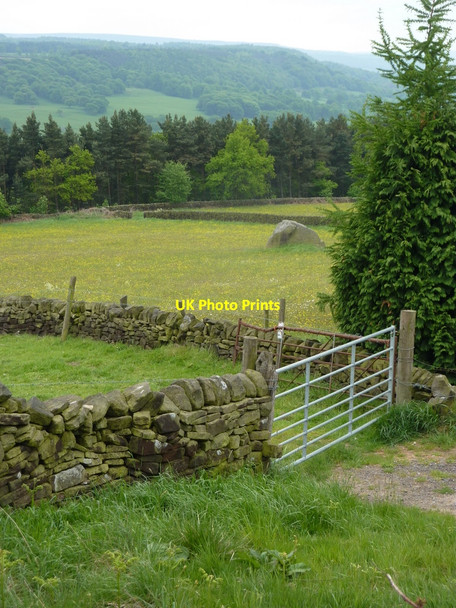 Photo 6"x4" Fields by the track to Baslow Baslow c2010