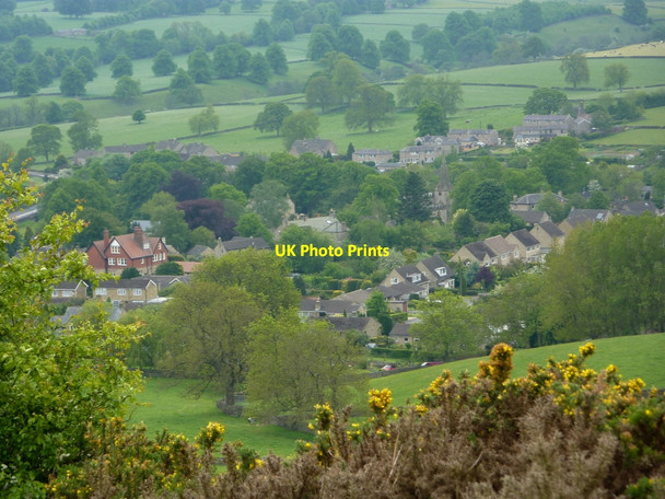 Photo 6"x4" Looking down on Baslow village Baslow c2010