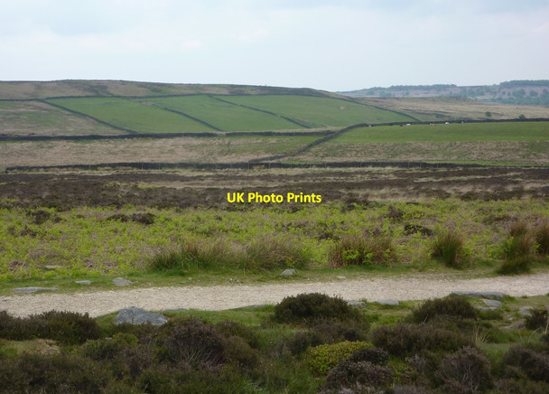 Photo 6"x4" Moorland east of Curbar Edge Curbar c2010