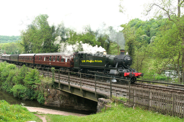 Photo 6"x4" Steam train leaves Consall station Hazles c2010