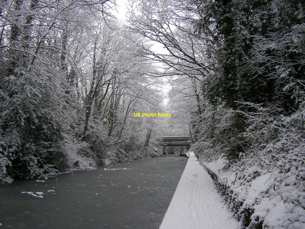 Photo 6"x4" Frozen Grand Union Canal Solihull c2010