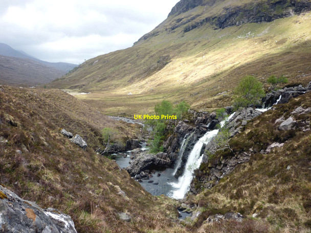 Photo 6"x4" Waterfall, Abhainn Loch an Nid Meallan an Laoigh c2010