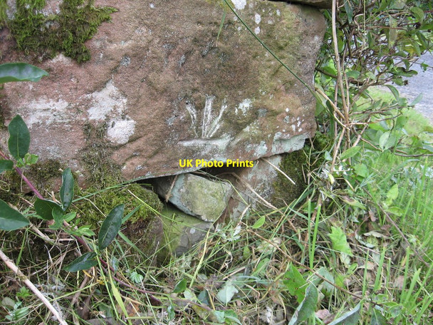 Photo 6"x4" Tebay Road wall at Waterside with benchmark High Oaks\/SD6291 c2009