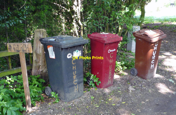 Photo 6"x4" Church Wheelie Bins, Worlaby Worlaby\/TA0113 c2010