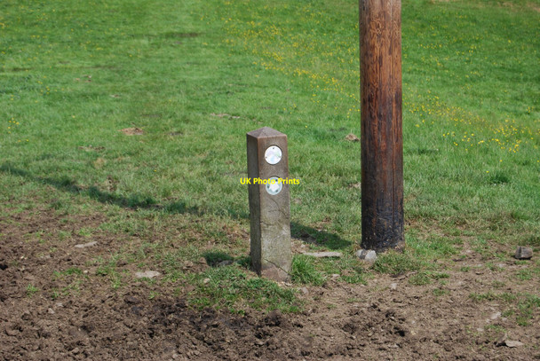 Photo 6"x4" Double rubbing post Llandynan c2010