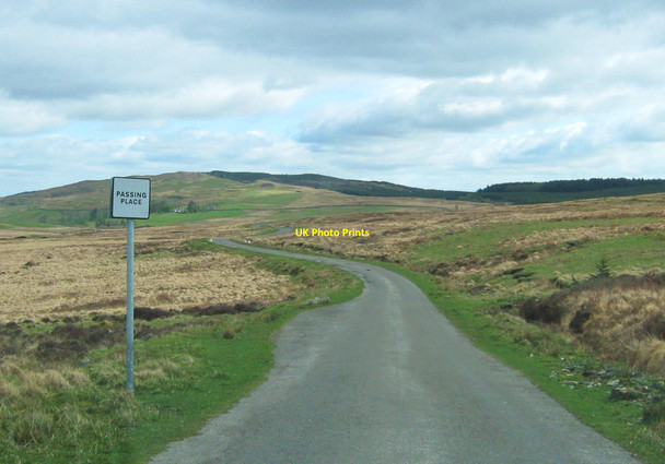 Photo 6"x4" Passing place on a minor road near Gatehouse of Fleet Craig of Grobdale c2010