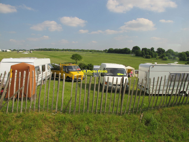 Photo 6"x4" Gypsy caravans on Epsom Downs for The Derby Epsom c2010
