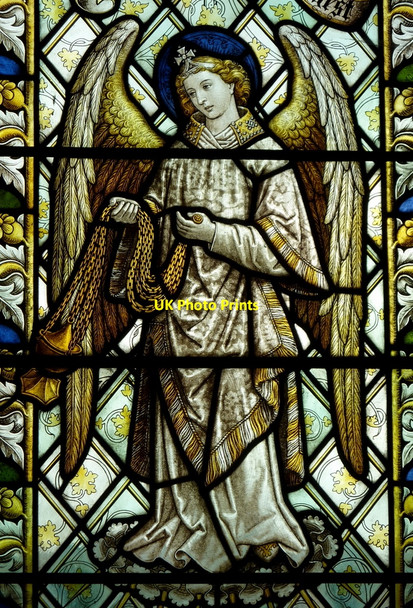 Photo 6"x4" Stained glass window, Edwardstone Church Edwardstone c2010