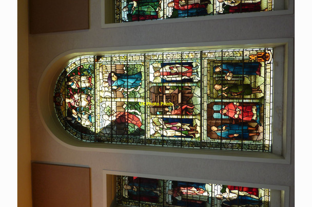 Photo 6"x4" Stained glass memorial window, Plymouth Library, Drake Circus Plymouth c2010