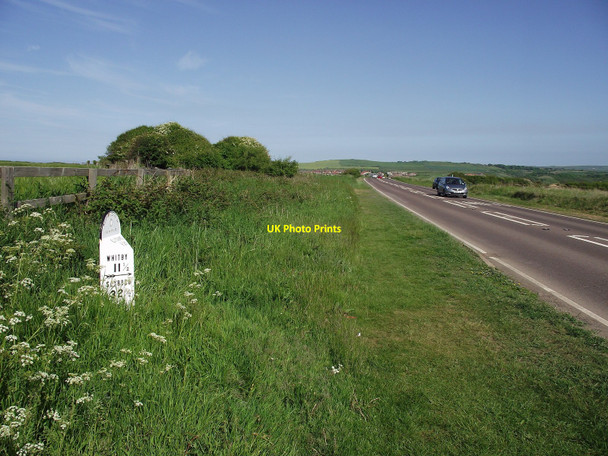Photo 6"x4" Old Milepost Boulby c2010