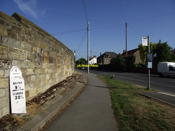 Photo 6"x4" Old Milepost Hinderwell c2010