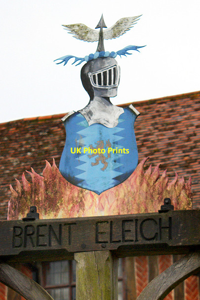 Photo 6"x4" Brent Eleigh Village Sign Brent Eleigh c2010