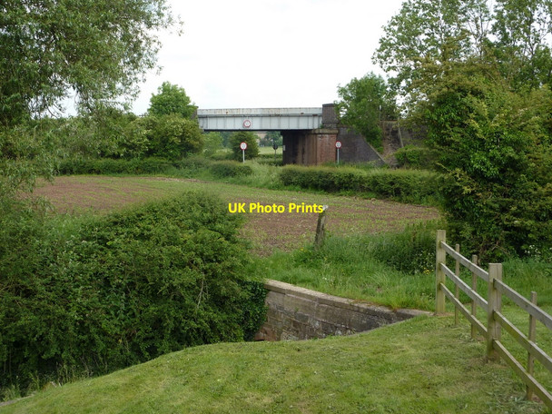 Photo 6"x4" Railway bridge seen from the canal bank Retford c2010