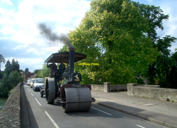 Photo 6"x4" Steam Roller on Wallingford Bridge Wallingford c2010