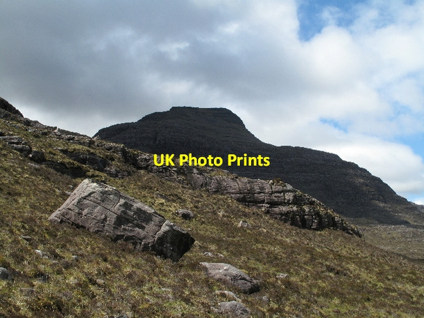 Photo 6"x4" Boulder Below Coir na Poite of Beinn Bhan Allt Loch Gaineamhach c2010
