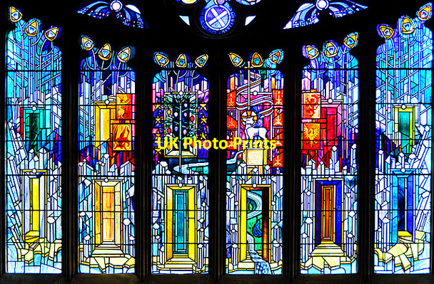 Photo 6"x4" Stained Glass window, St Michael's Linlithgow Linlithgow c2010