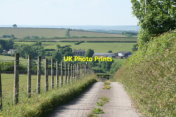 Photo 6"x4" Stoodleigh: towards farms at Rifton Loxbeare c2010