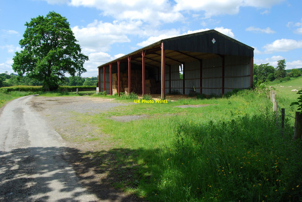 Photo 6"x4" Steel clear span barn at Rhyd-y-fen Druid\/SJ0443 c2010