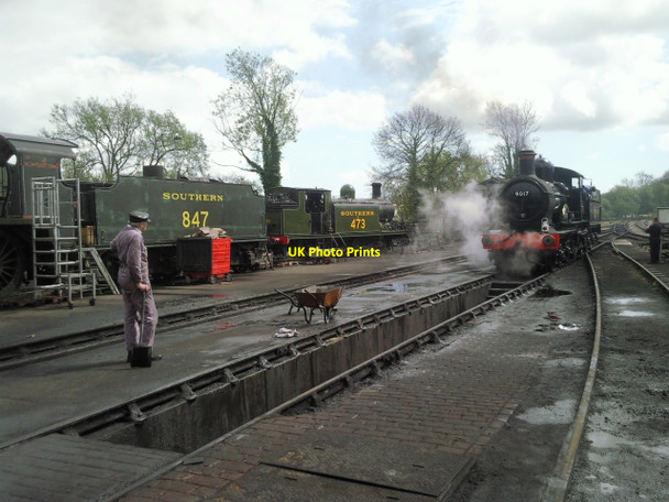 Photo 6"x4" Outside the engine shed at Sheffield Park station Fletching Common c2010