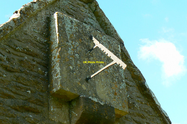 Photo 6"x4" Sundial, Church of St Michael and All Angels, Harnhill Ampney Crucis c2010