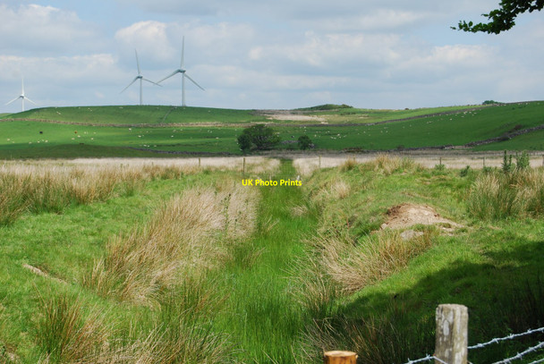 Photo 6"x4" Main drainage ditch on peat moss Bettws Gwerfil Goch c2010
