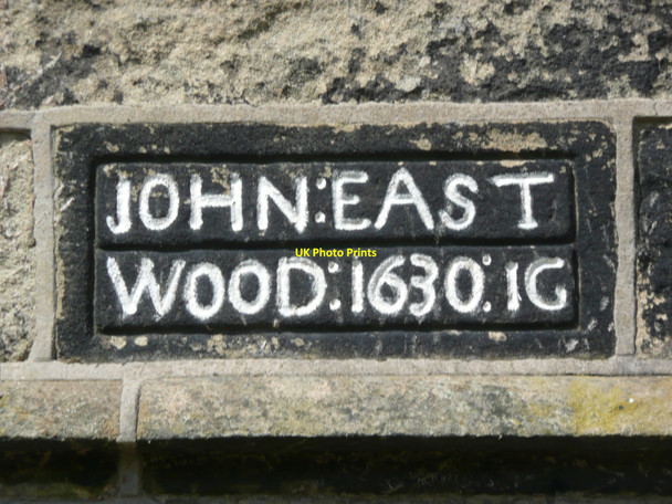 Photo 6"x4" Date stone on cottages behind Eastwood Old Hall, Stansfield, Todmorden Todmorden c2010
