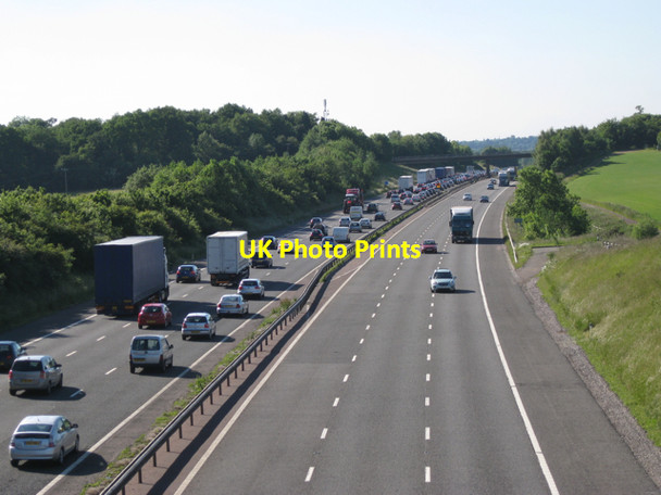 Photo 6"x4" Queue forming, M40 northbound near Shrewley Pinley Green c2010