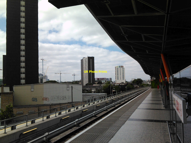 Photo 6"x4" Tower blocks in Stratford, viewed from the DLR platform Stratford\/TQ3884 c2010