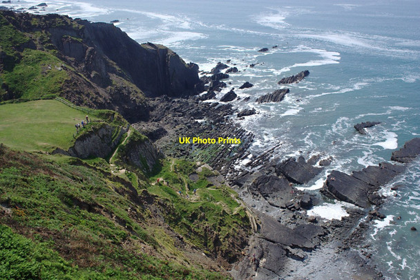 Photo 6"x4" Looking down onto Speke's Mill Mouth Milford\/SS2322 c2010