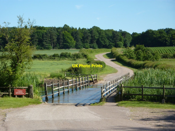 Photo 6"x4" Ford on the village lane from Hardwick Hardwick Village c2010