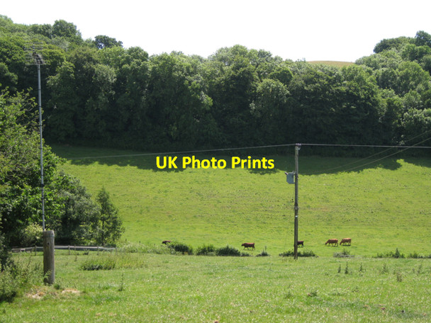 Photo 6"x4" Valley below Waye Farm Wotton Cross\/SX8069 c2010