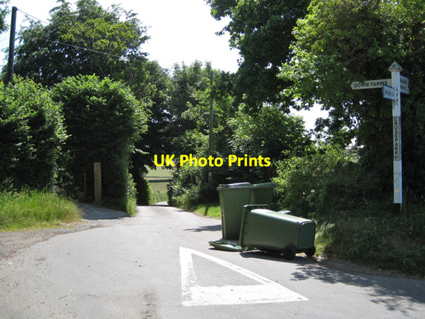 Photo 6"x4" Crosspark Cross looking southeast Wotton Cross\/SX8069 c2010