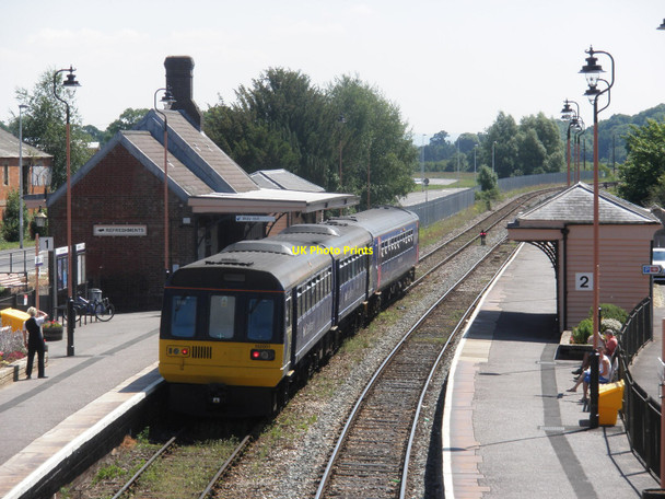 Photo 6"x4" Train for Exeter stands at Crediton Station Crediton c2010
