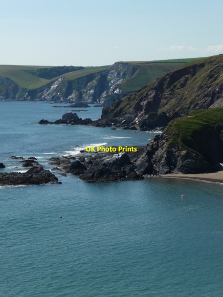 Photo 6"x4" Rocks at the northern edge of Challaborough beach Bigbury-on-Sea c2010