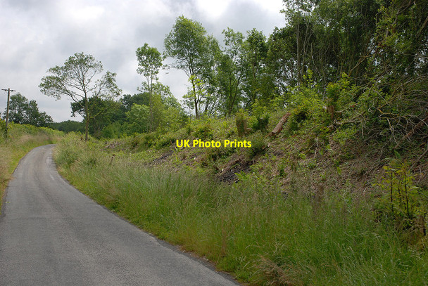 Photo 6"x4" Railway embankment east of Llanfarian Llanfarian c2010
