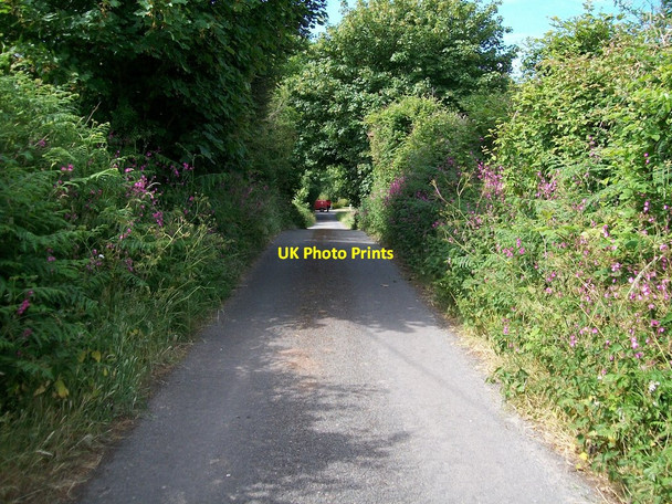 Photo 6"x4" Approaching the road junction Edern c2010