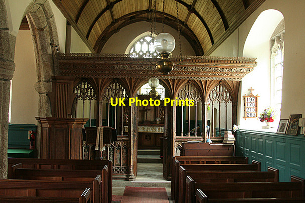 Photo 6"x4" Buckland in the Moor: St Peter's - the rood screen Higher Dunstone c2010
