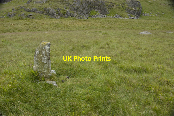 Photo 6"x4" Boundary stone between Green Crag and Crook Creag Seathwaite\/SD2296 c2010