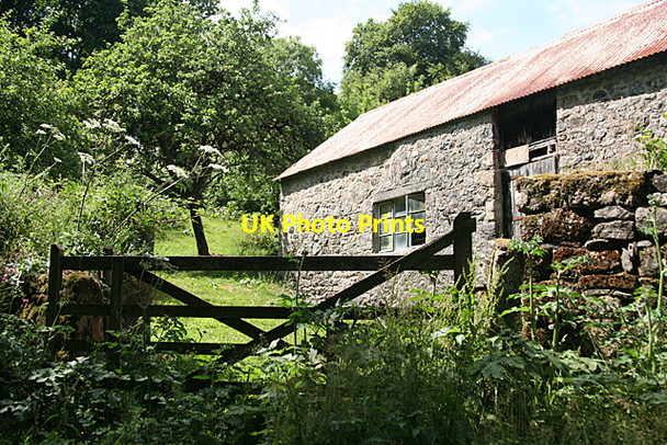 Photo 6"x4" Holne: orchard and barn at Michelcombe Michelcombe c2010