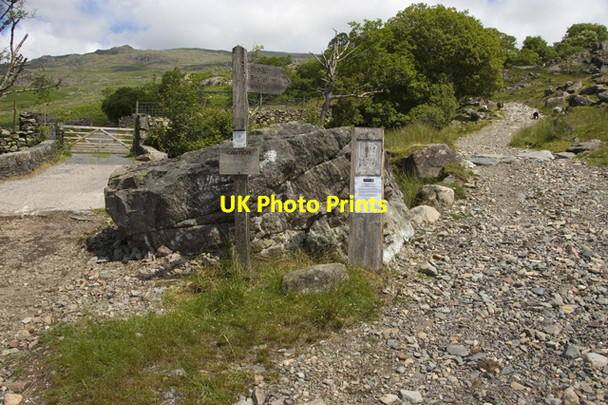 Photo 6"x4" Track junction Broad Haws Seathwaite\/SD2296 c2010