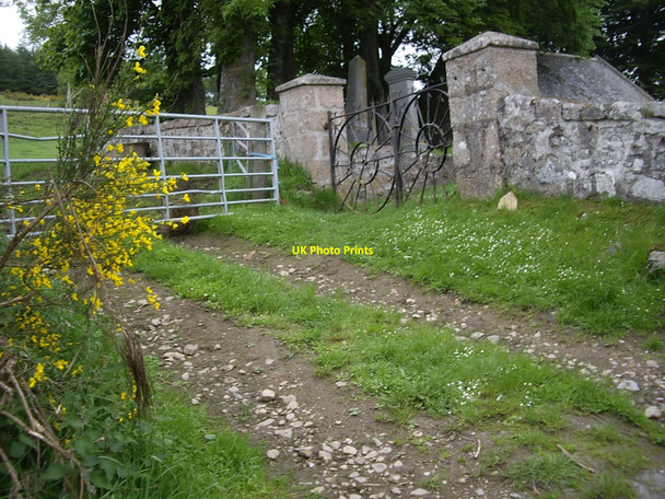 Photo 6"x4" Gated entrance to Migvie kirkyard Migvie c2010